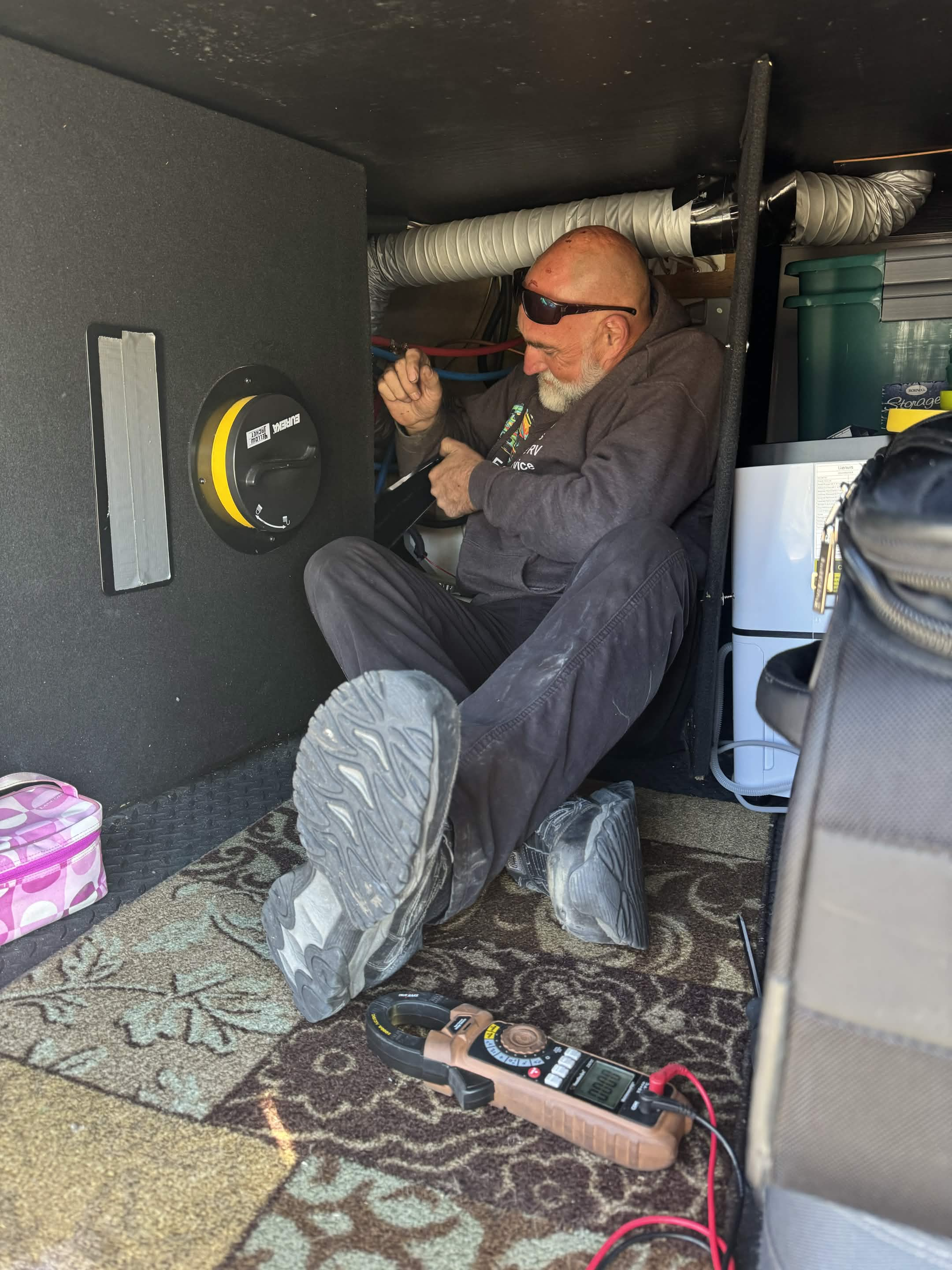 Roaming Steve performing RV repair